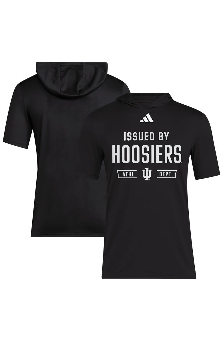 adidas Men's adidas Black Indiana Hoosiers 2025 AREOREADY Sideline Training Hooded T-Shirt, Main, color, Black