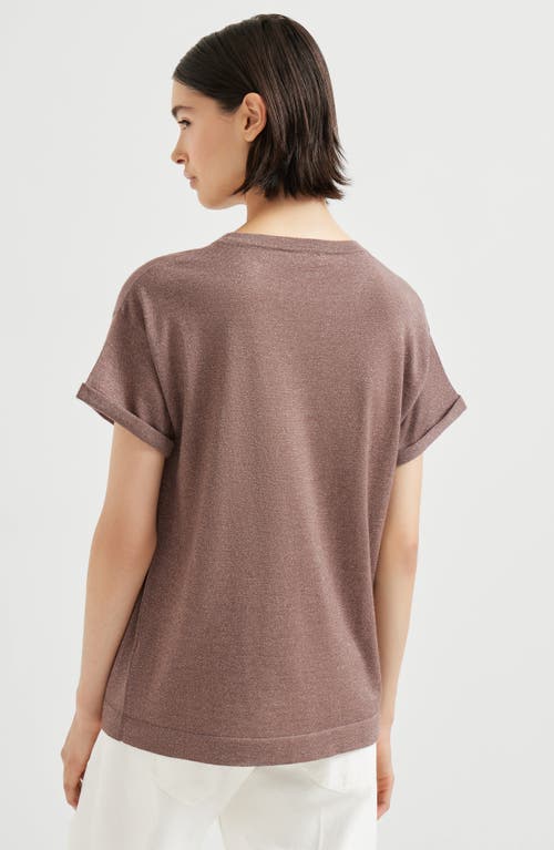 Brunello Cucinelli Cashmere And Silk Lightweight Sweater In Brown
