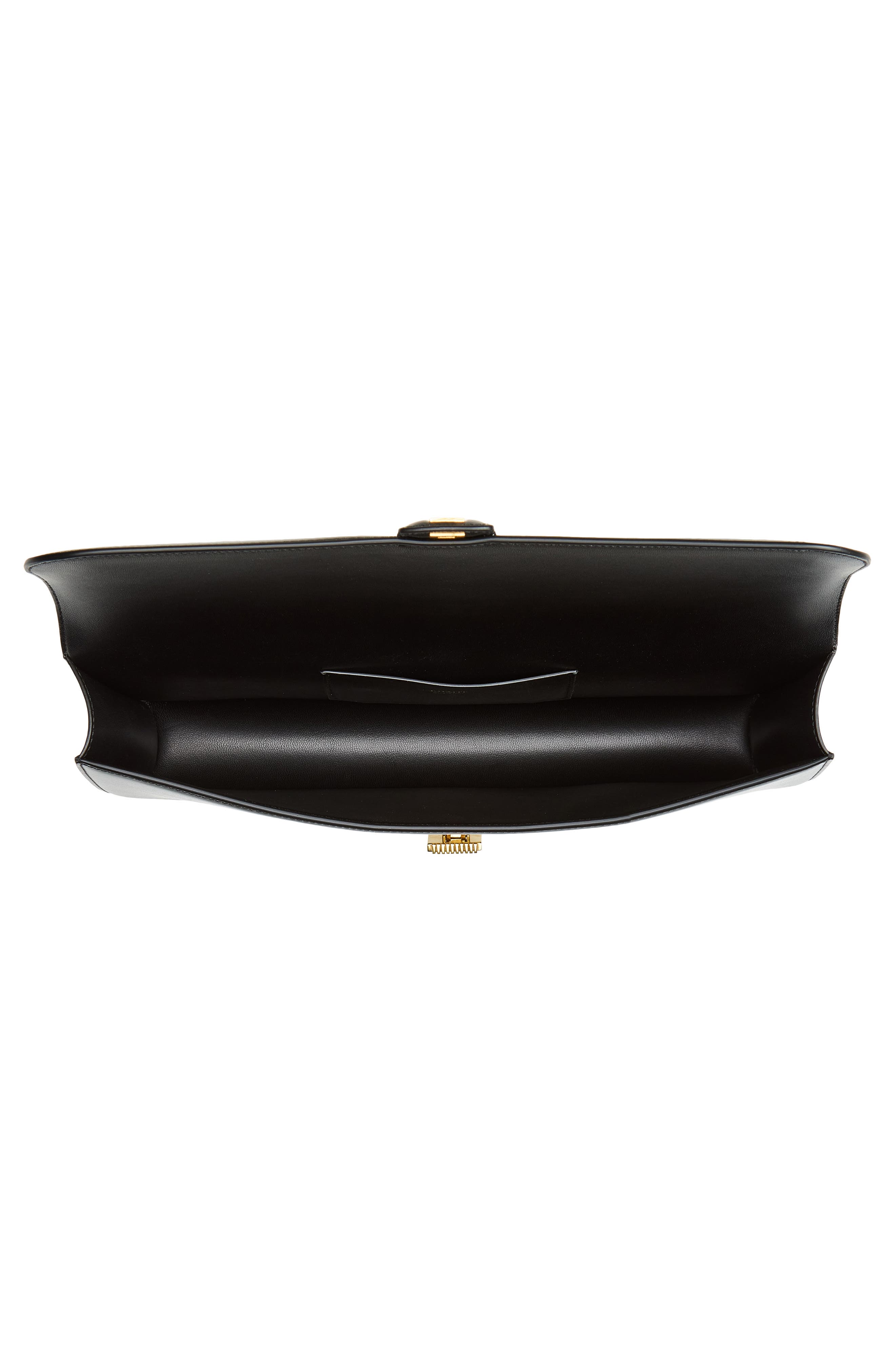 Khaite Blake Leather East/West Clutch, Alternate, color, Black