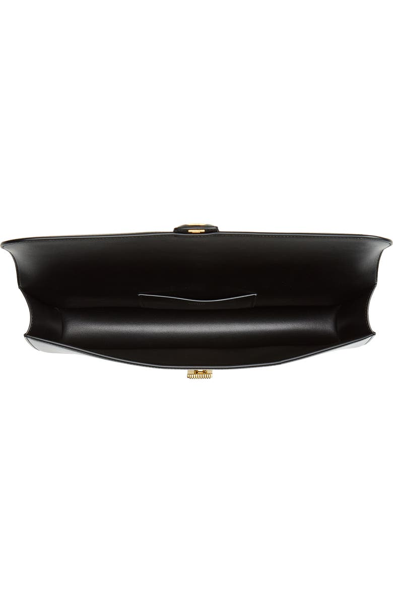 Khaite Blake Leather East/West Clutch, Alternate, color, Black