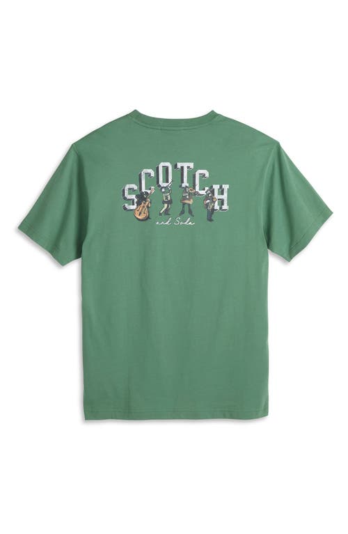 Scotch & Soda Logo Graphic T-shirt In Green