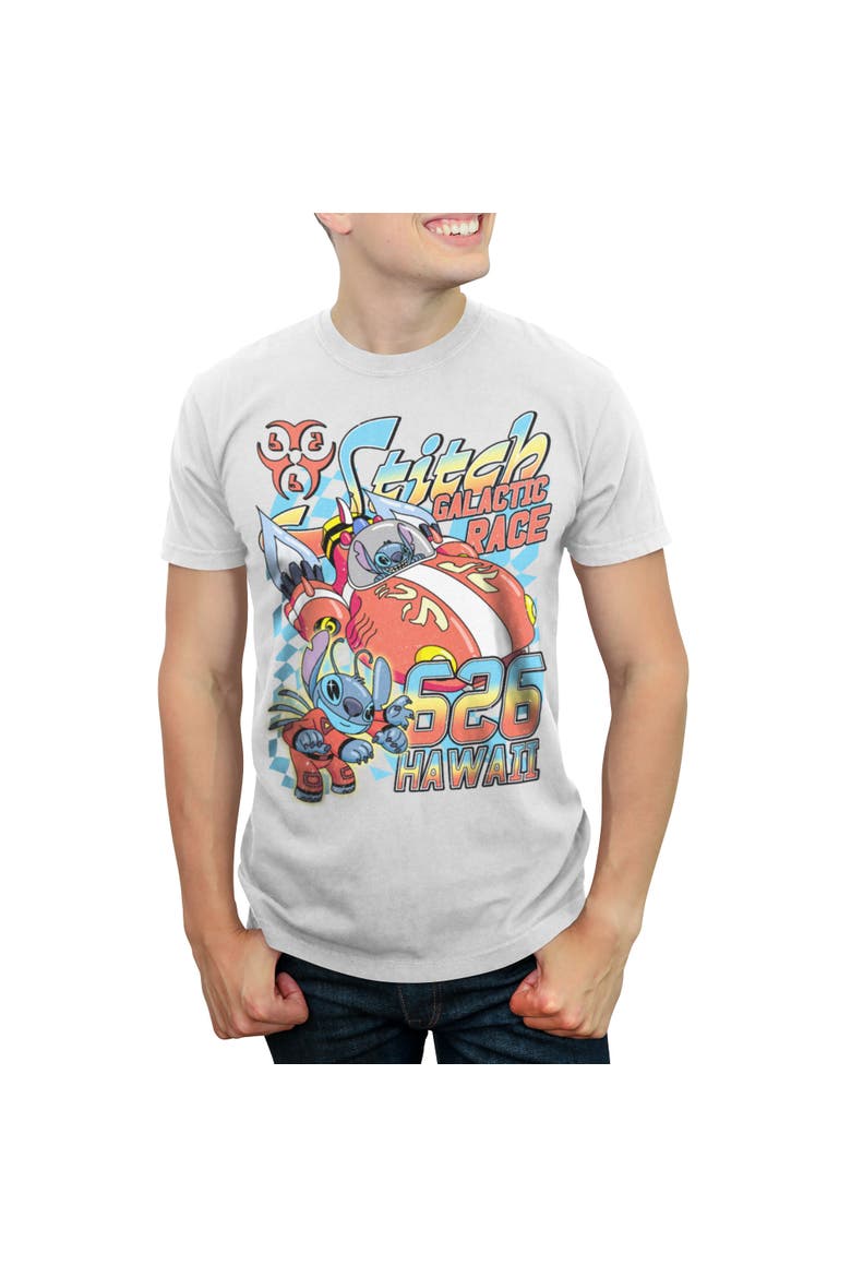 Men's Lilo & Stitch Retro Galactic Race Poster  Graphic T-Shirt, Main, color, White