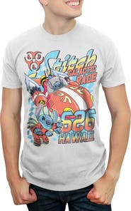 Lilo & Stitch Men's Retro Galactic Race Poster Short Sleeve Graphic T-Shirt