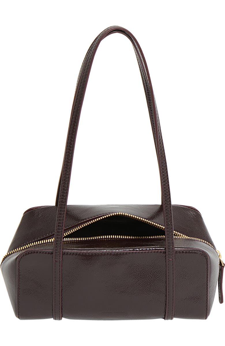 Mansur Gavriel Mini Filo Leather Shoulder Bag, Alternate, color, Aubergine