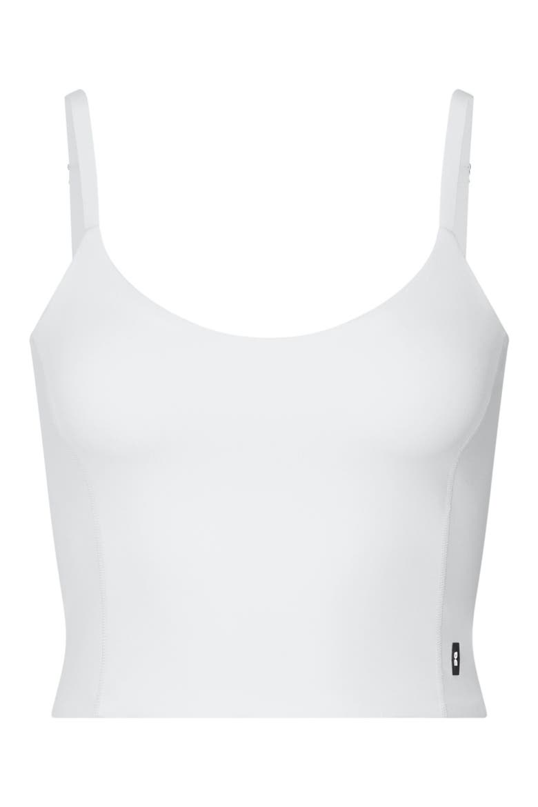 Studio Cropped Tank, Alternate, color, WHITE