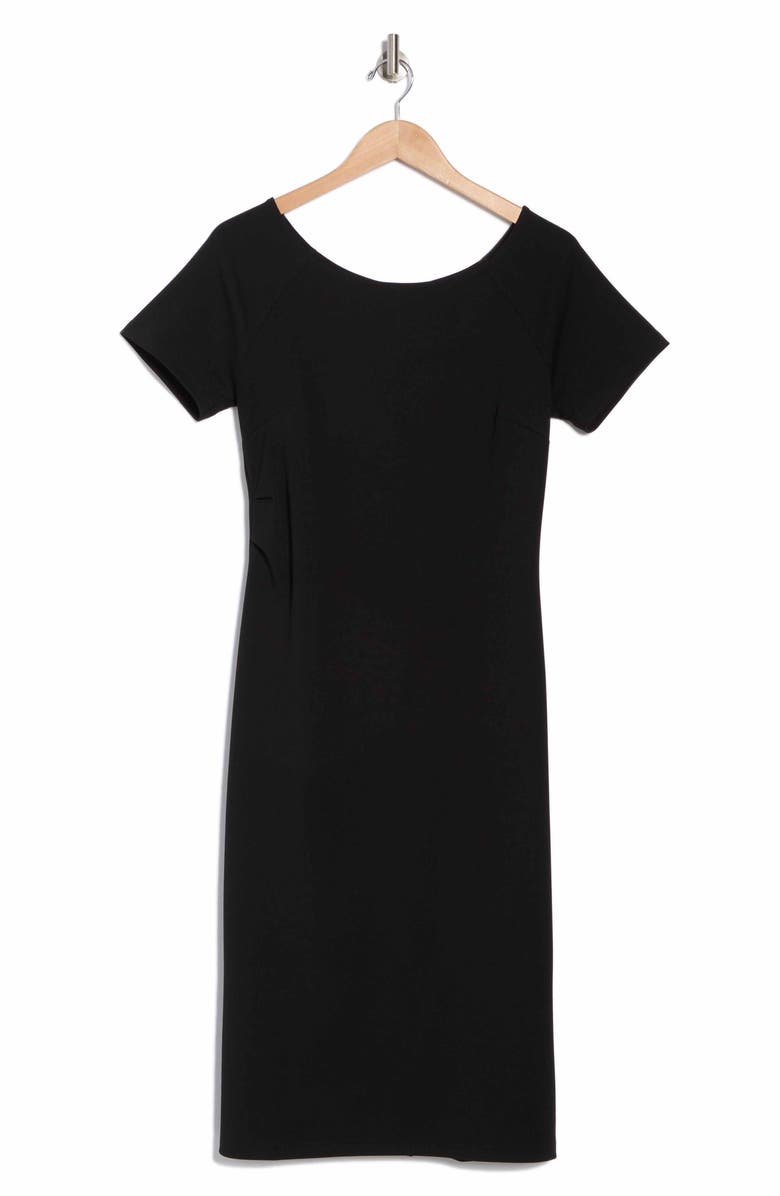 NORDSTROM RACK Short Sleeve Crepe Dress, Alternate, color,