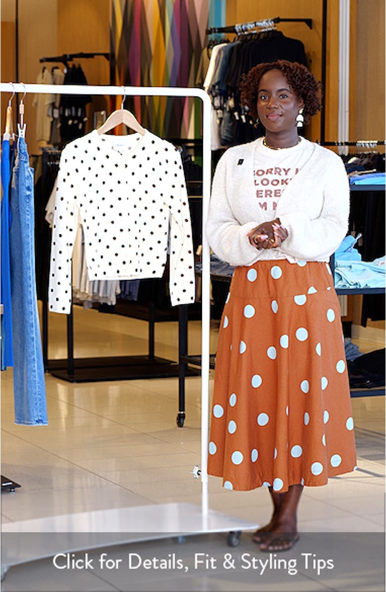 Bernadette Polka Dot Wool Cardigan, sales video thumbnail