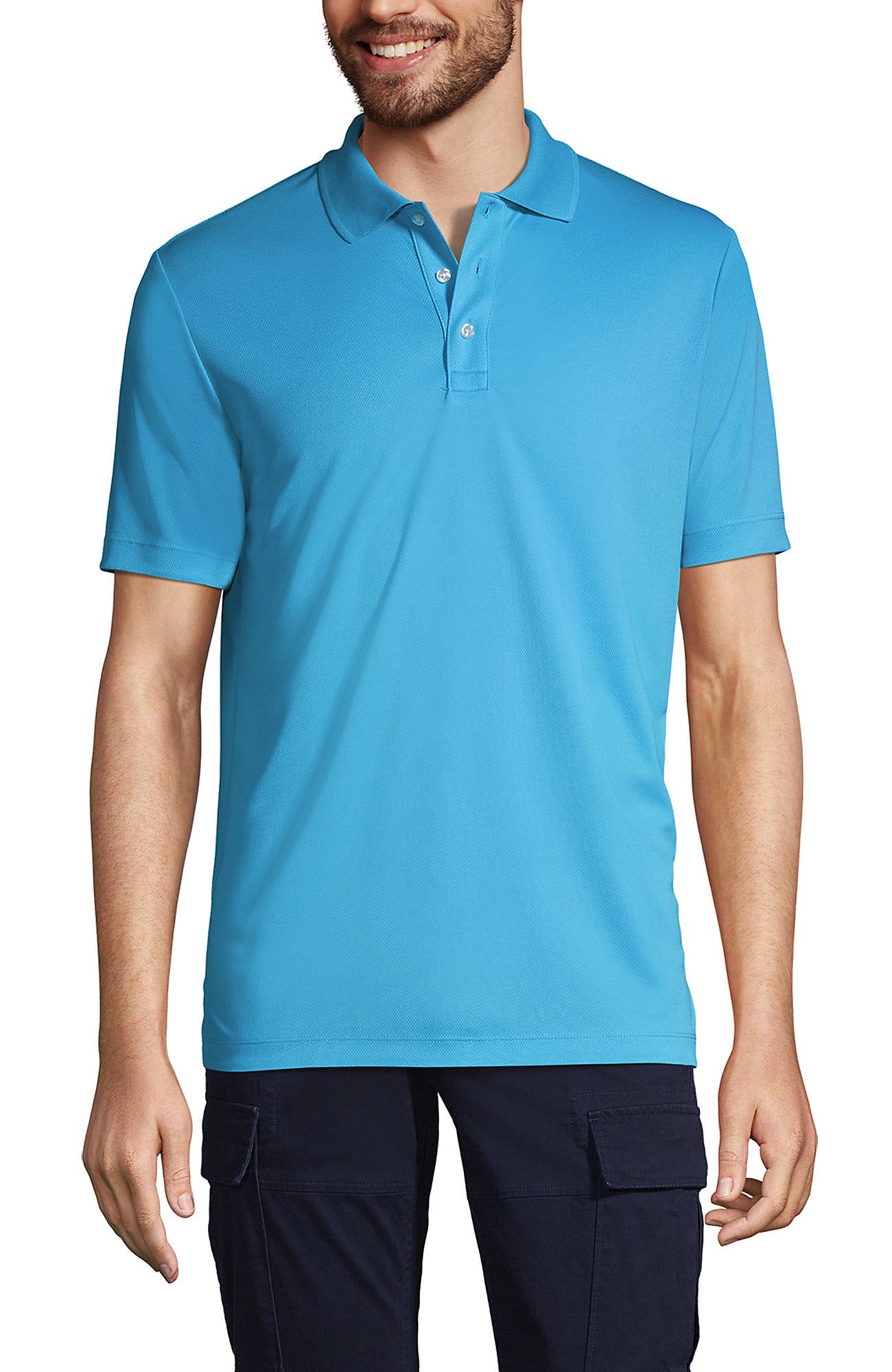Short Sleeve Solid Active Polo Shirt - image 3