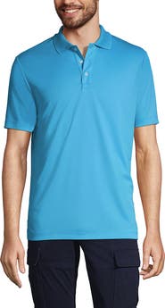 Lands' End Short Sleeve Solid Active Polo Shirt