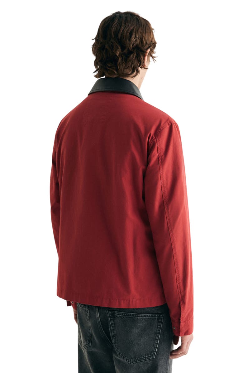 Scalpers Bomber Jacket With Contrast Collar, Alternate, color, Red
