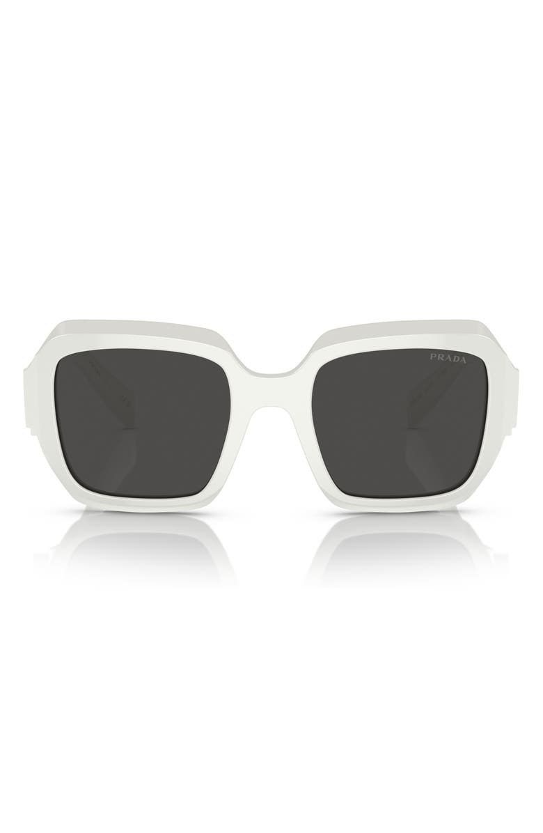 Prada 53mm Irregular Sunglasses, Main, color, 