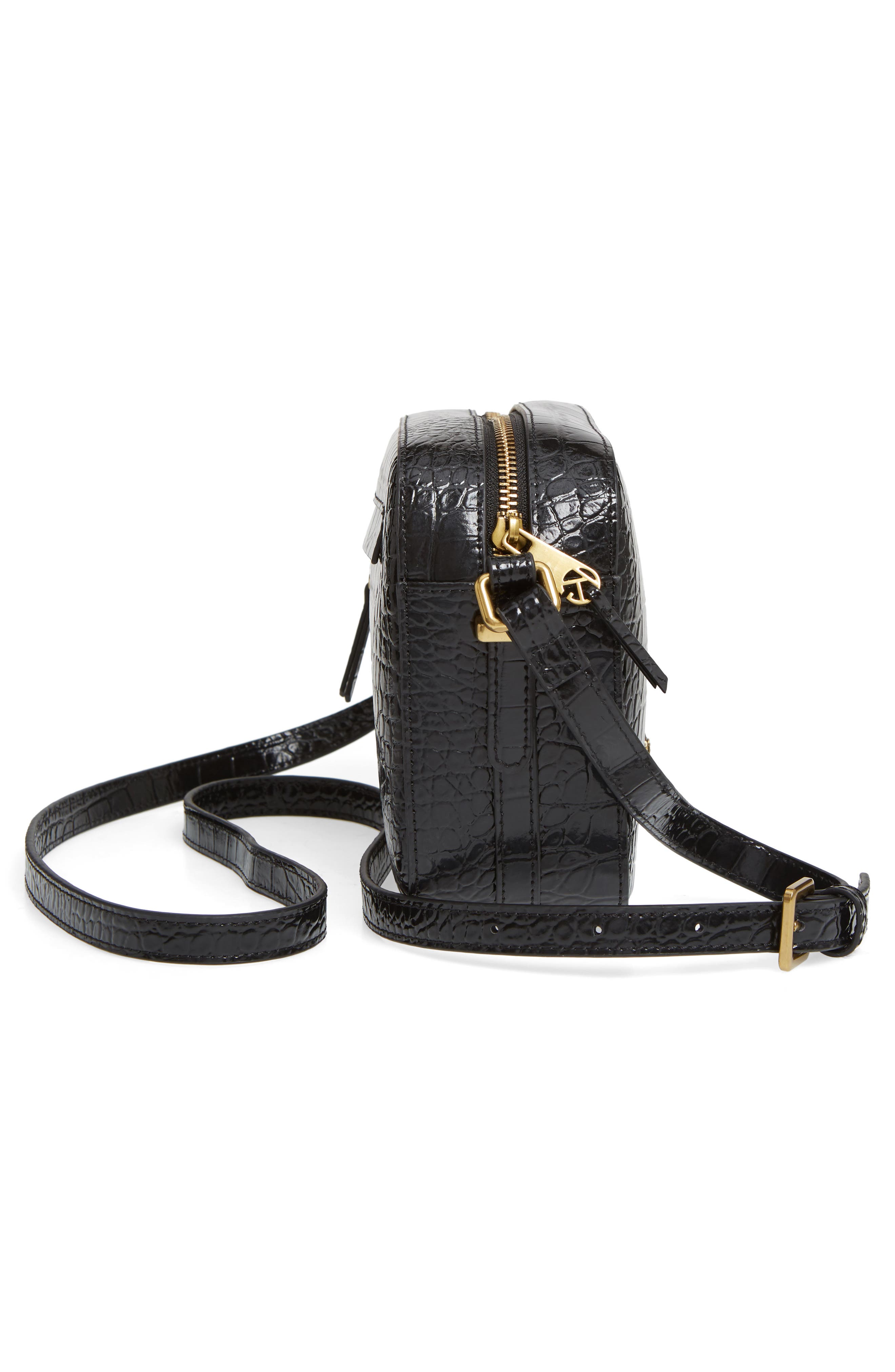 Kurt Geiger London Richmond Croc Embossed Leather Crossbody Bag, Alternate, color, 