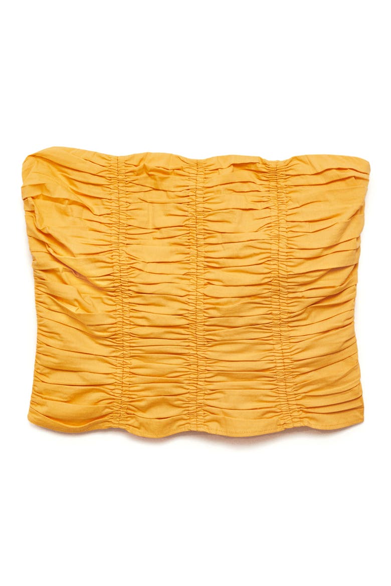 Sunny Cotton Blend Strapless Top, Alternate, color, MUSTARD