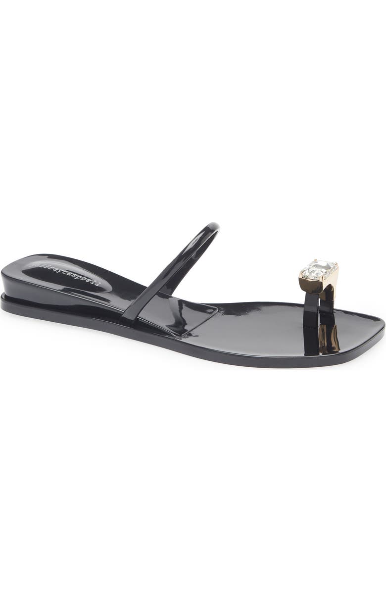 Jeffrey Campbell Balia Wedge Sandal, Main, color, Black Shiny Clear