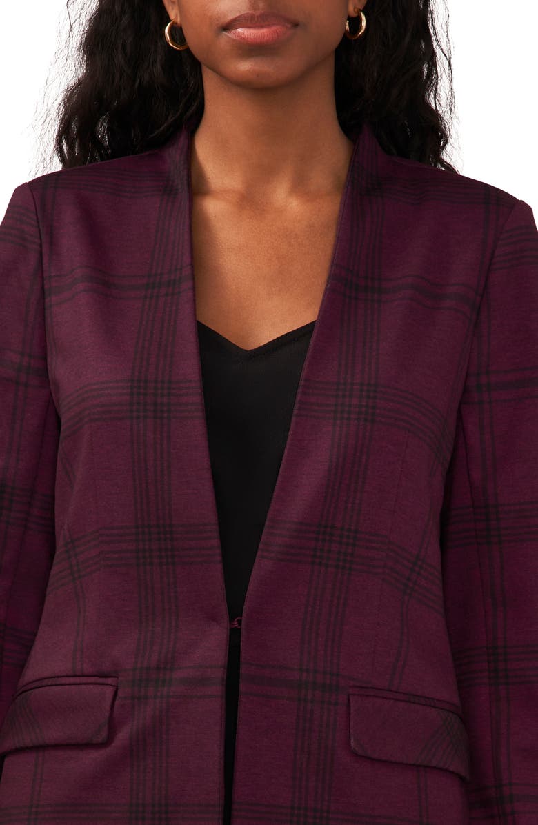 Halogen<sup>®</sup> Windowpane Plaid Topper Coat, Alternate, color, Grape Wine