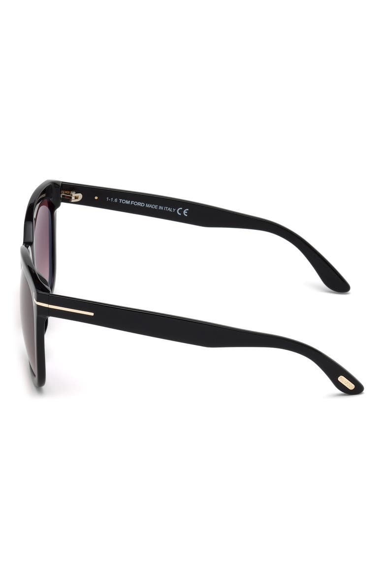 Amarra 55mm Gradient Square Sunglasses, Alternate, color, BLACK/ GRADIENT BURGUNDY