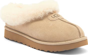 Tazzette Genuine Shearling Collar Slipper