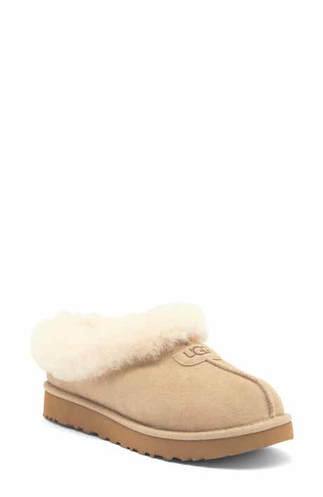 Tazzette Genuine Shearling Collar Slipper