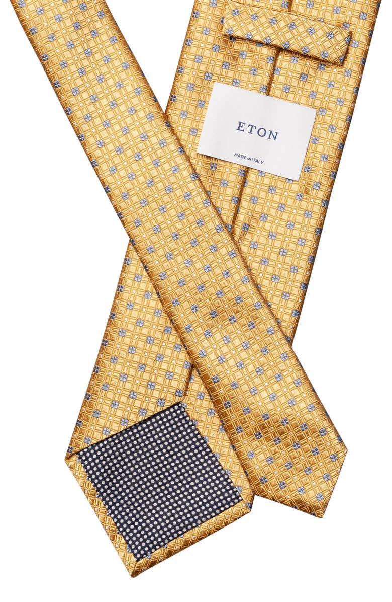 Eton Micropattern Jacquard Silk Tie, Alternate, color, 