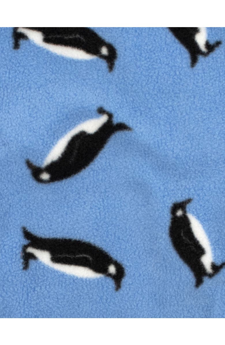 Leveret Footed Fleece Printed Matching Family Holiday Pajamas, Alternate, color, Penguin