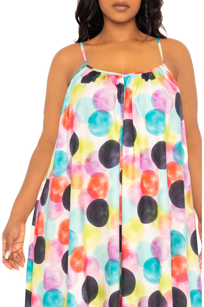 Polka Dot Maxi Dress, Alternate, color, VIOLET MULTI