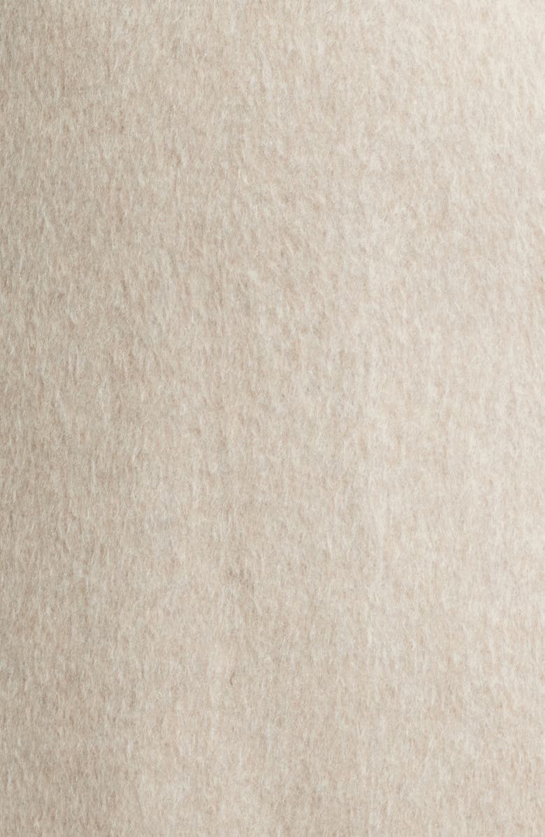 Anne Klein Belted Faux Fur Cuff Coat, Alternate, color, Soft Birch Melange