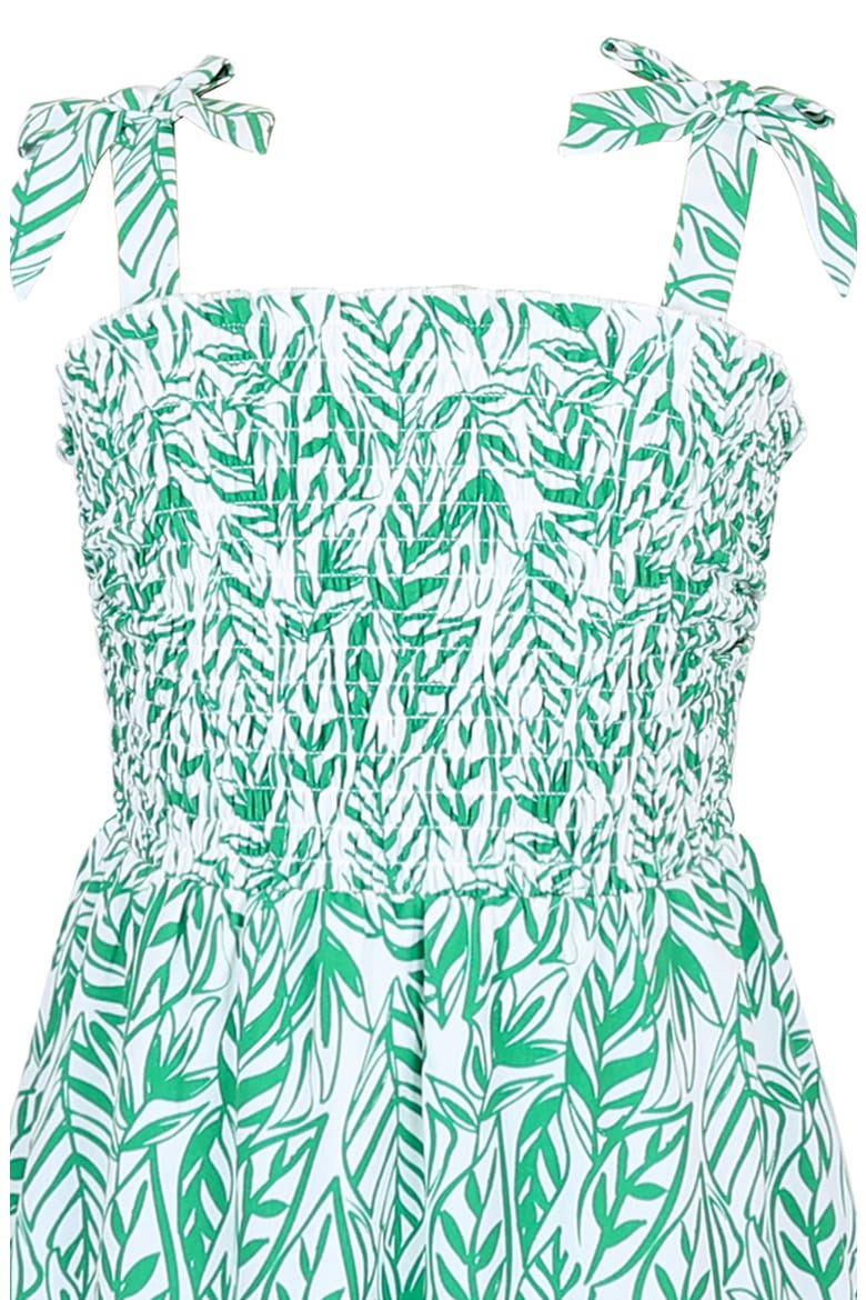 Kids' Box Strap Smocked Dress, Alternate, color, KELLY GREEN