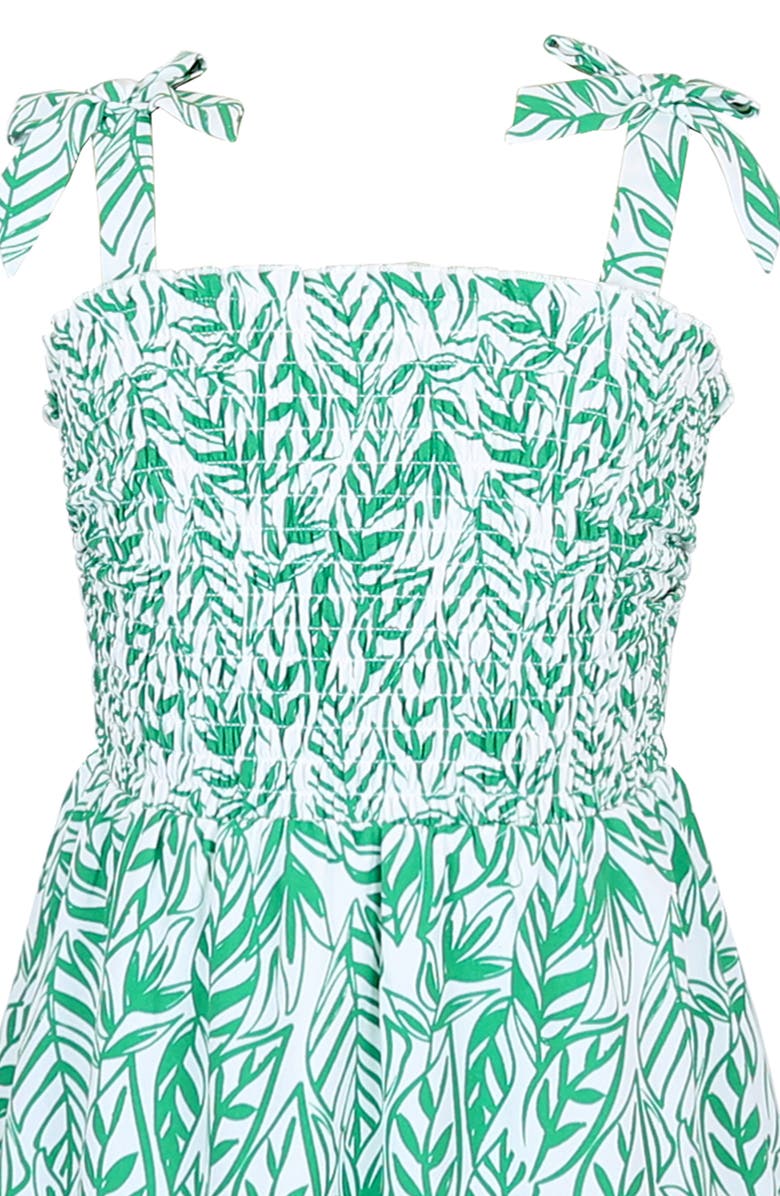 Zunie Kids' Box Strap Smocked Dress, Alternate, color, Kelly Green