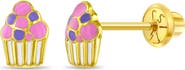 In Season Jewelry 14k Colorful Cupcake Earrings