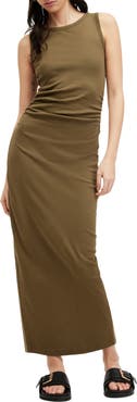 AllSaints Katarina Ruched Side Maxi Dress