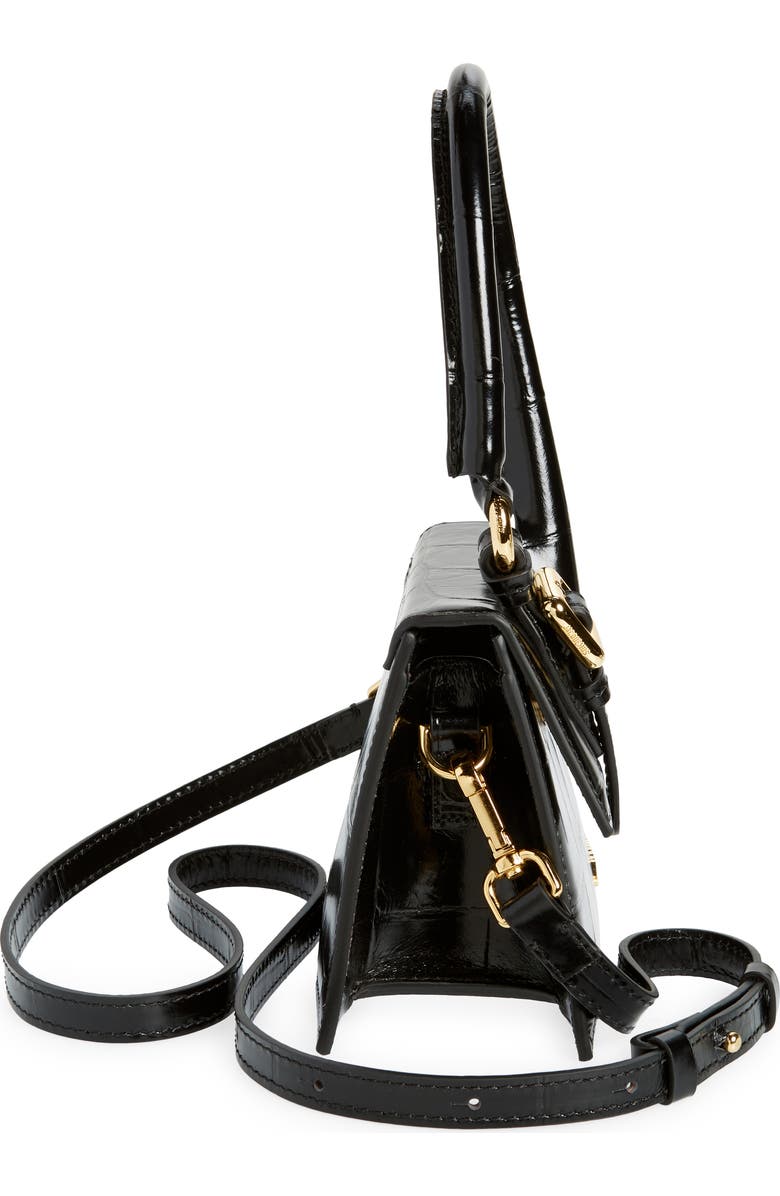 Jacquemus Le Chiquito Croc-Embossed Leather Crossbody Bag, Alternate, color,