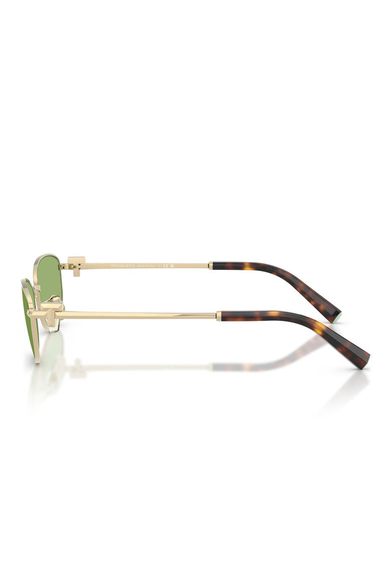 56mm Oval Sunglasses, Alternate, color, PALE GOLD / GREEN
