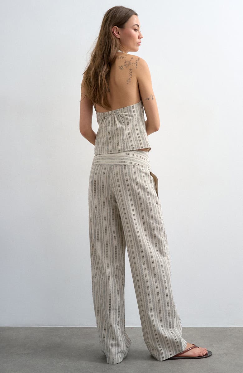 Topshop Stripe Cotton Blend Pants, Alternate, color,