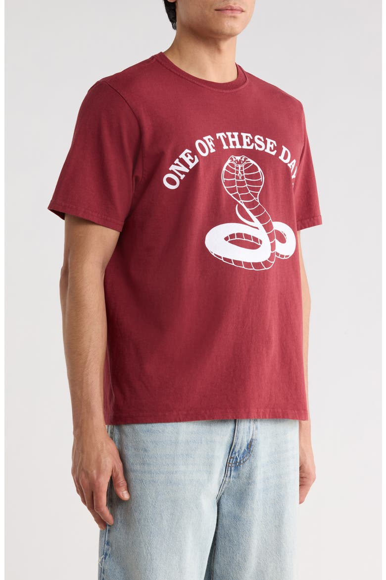 Cobra Graphic Print T-Shirt, Alternate, color, BURGUNDY