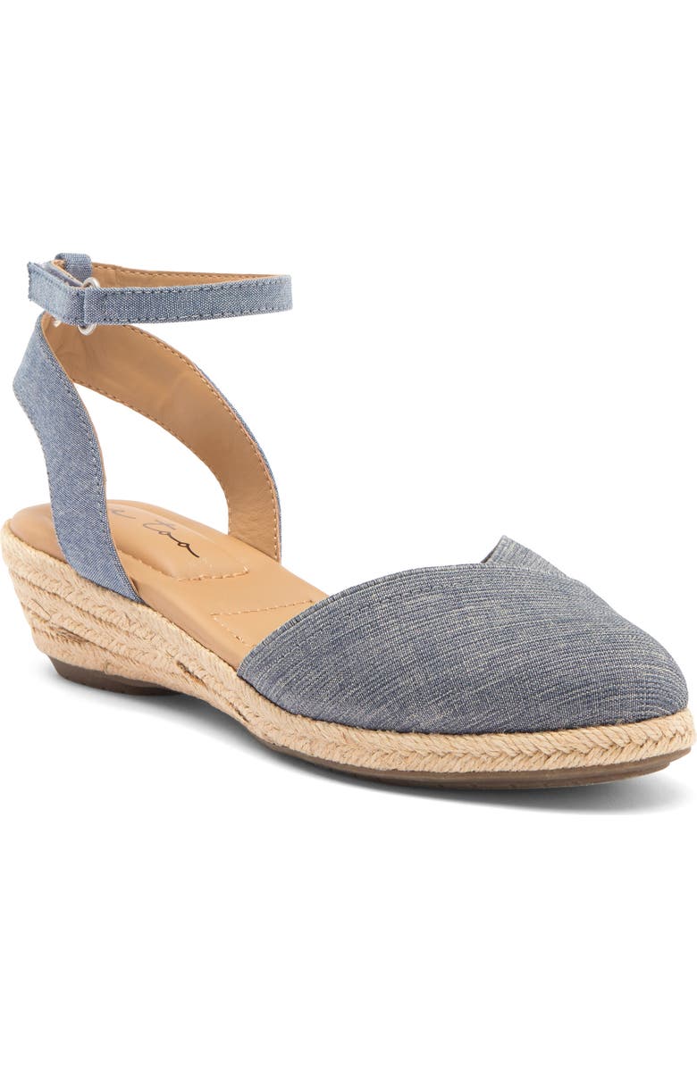 Me Too Niya Espadrille Wedge Sandal, Main, color, Chambray