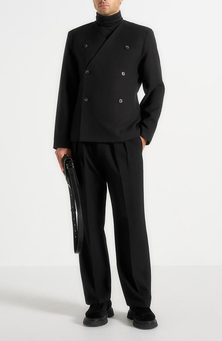 Manière De Voir Timeo Tailored Kimono Blazer, Alternate, color, Black