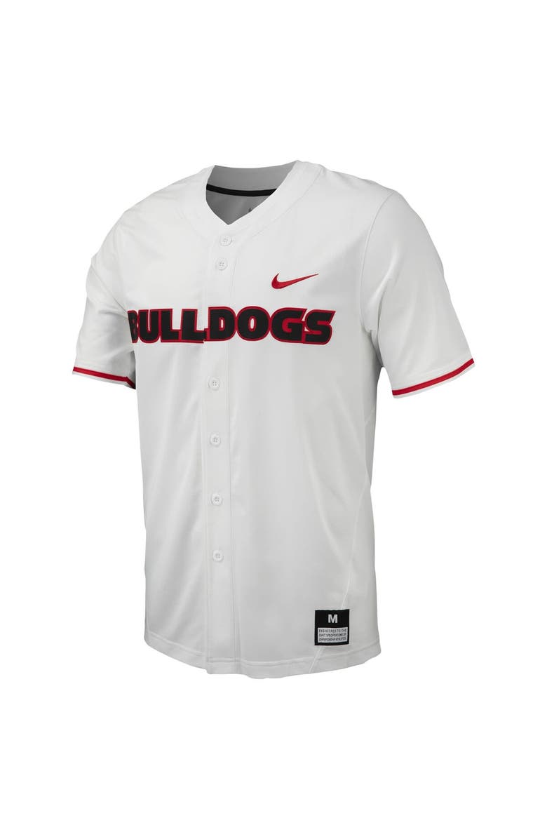 Nike Men's Nike White Georgia Bulldogs Replica Full-Button Baseball Jersey, Alternate, color, 