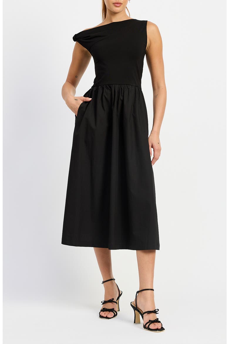 en saison parker mixed media midi dress En Saison | Dresses | En Saison Red Midi Dress