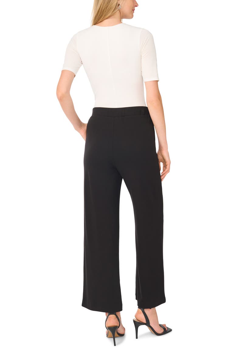 Ponte Straight Leg Pants, Alternate, color, RICH BLACK