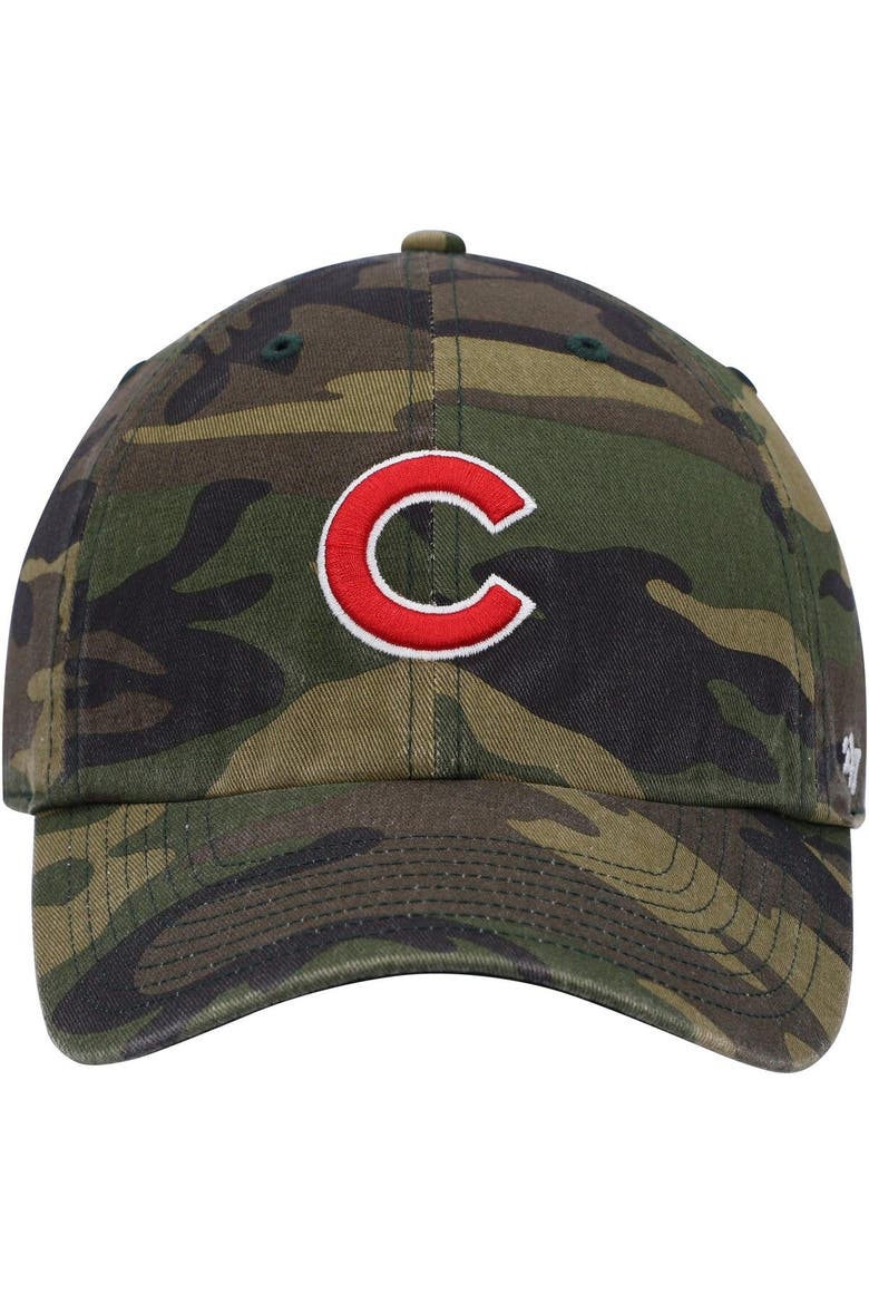 Men's '47 Camo Chicago Cubs Logo Clean Up Adjustable Hat, Alternate, color, Camo