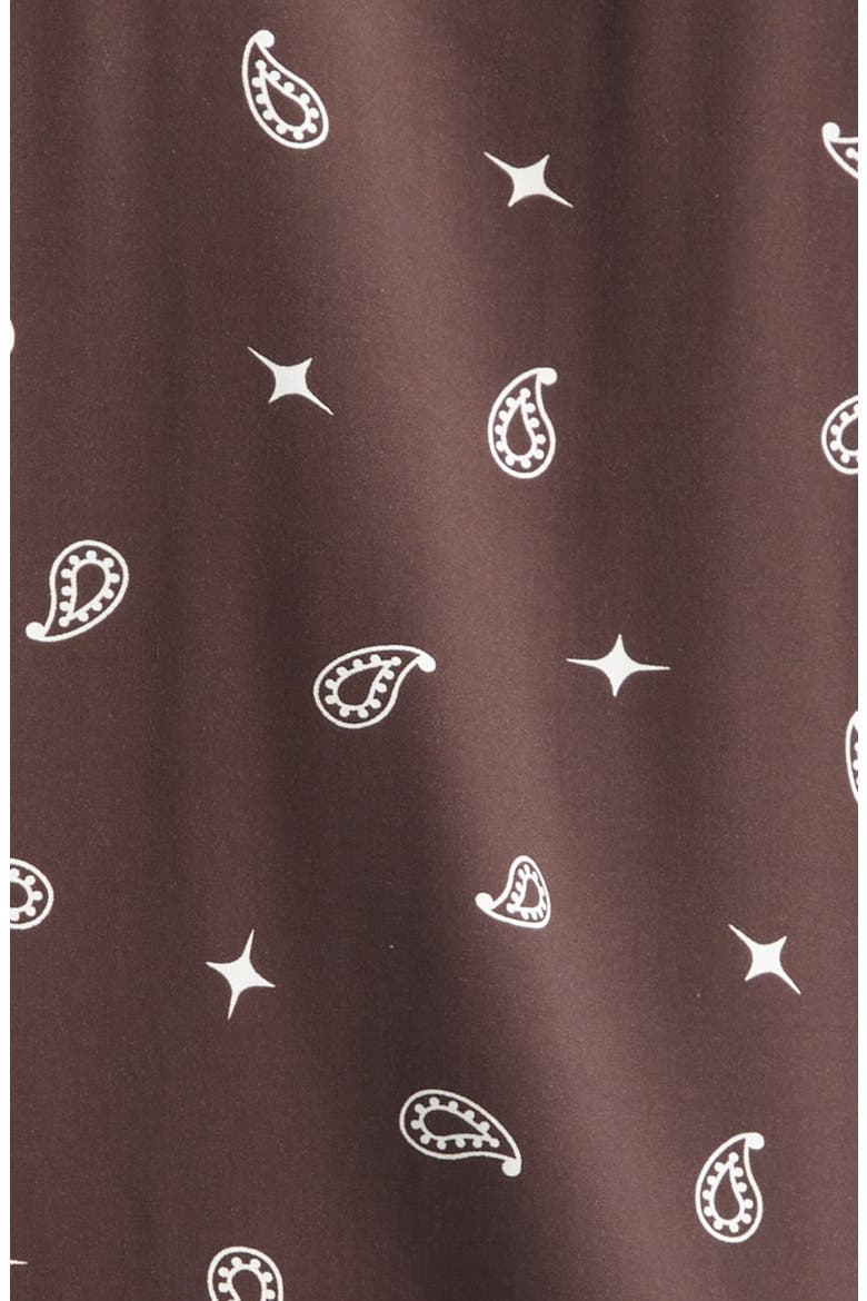 x La Porte Bandana Print Camp Shirt, Alternate, color, BROWN BANDANA PRINT