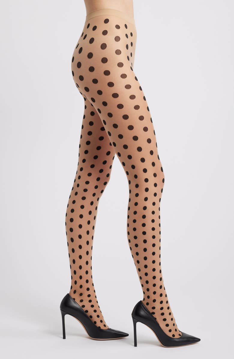 Wolford 'Bonny Dots' Patterned Sheer Tights, Alternate, color, 