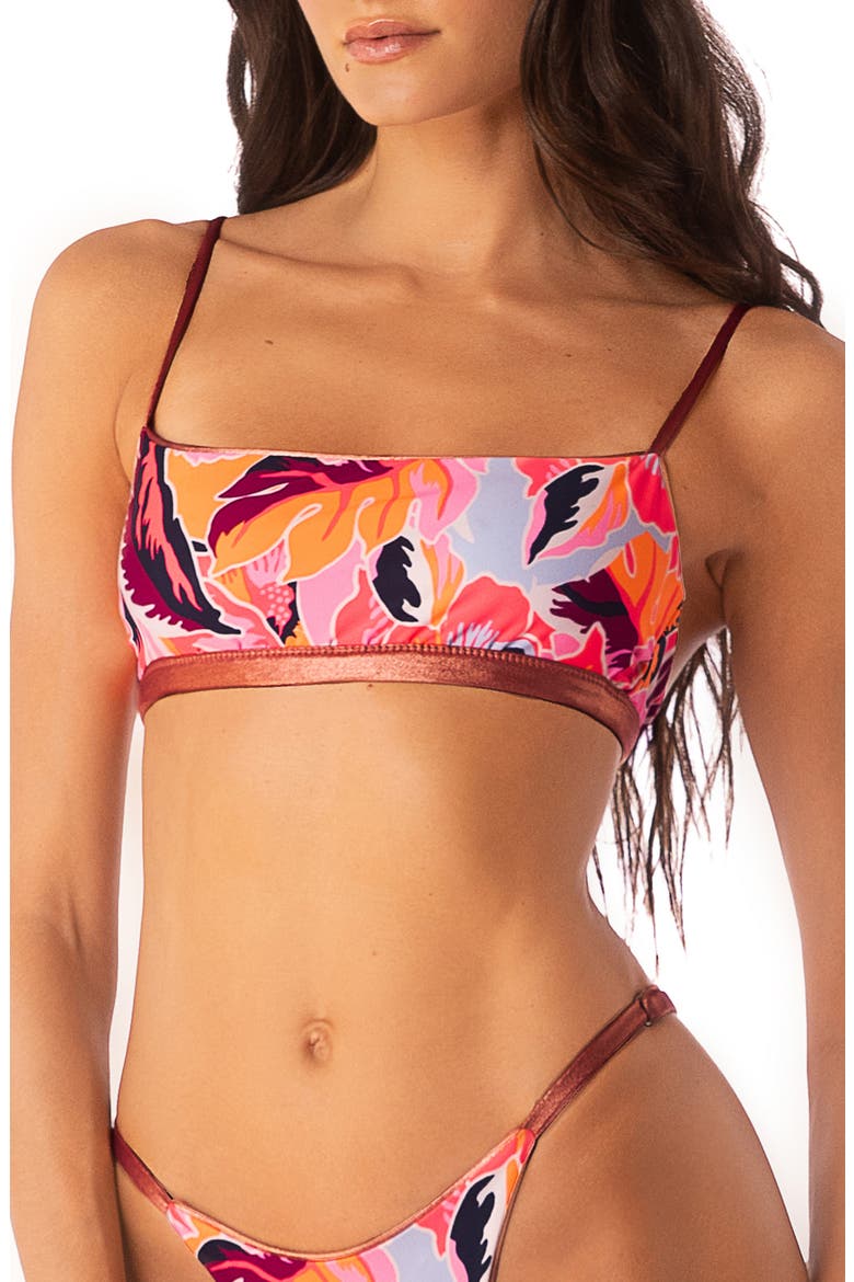 Rust Copper Cintra Reversible Bikini Top, Alternate, color, DARK ORANGE
