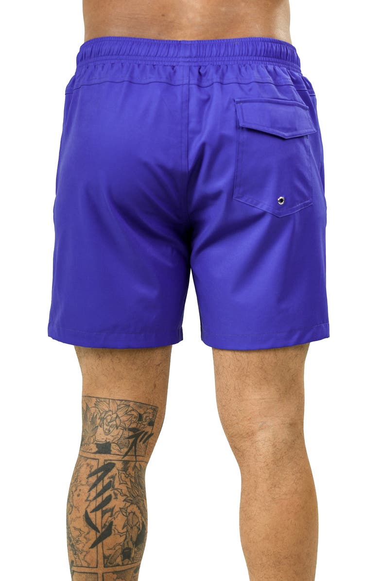 Maceoo Swim Marthyr Print Swim Trunks, Alternate, color, Blue