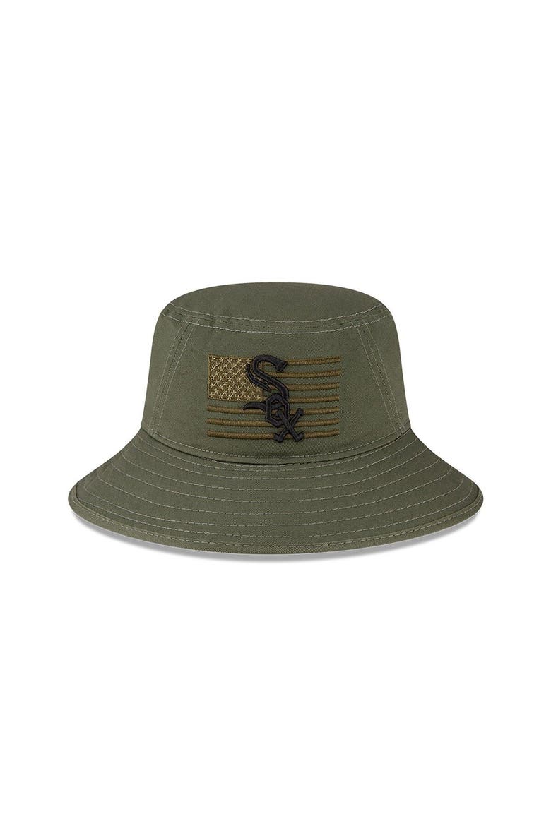 Men's New Era  Green Chicago White Sox 2023 Armed Forces Day Bucket Hat, Alternate, color, Green