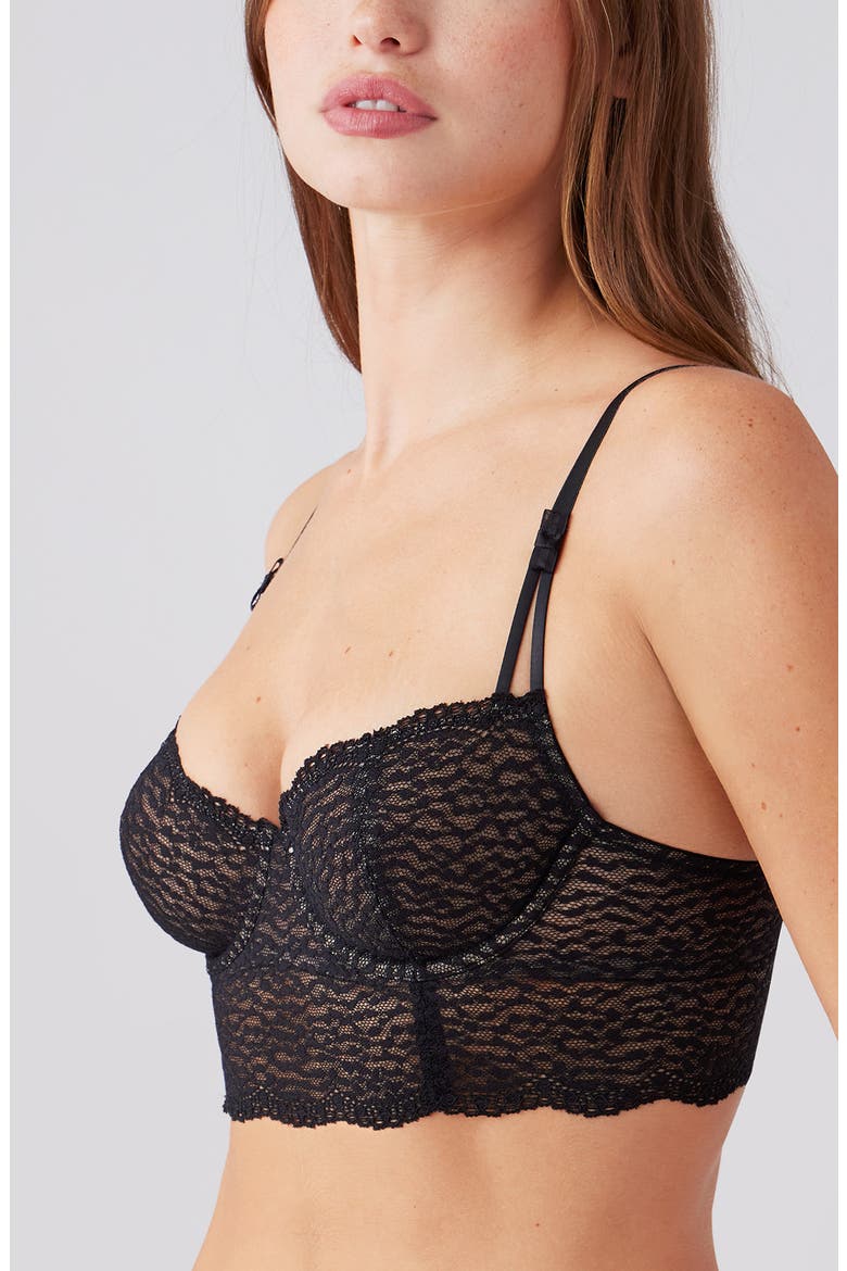Untamed Underwire Longline Demi Bra, Alternate, color, NIGHT