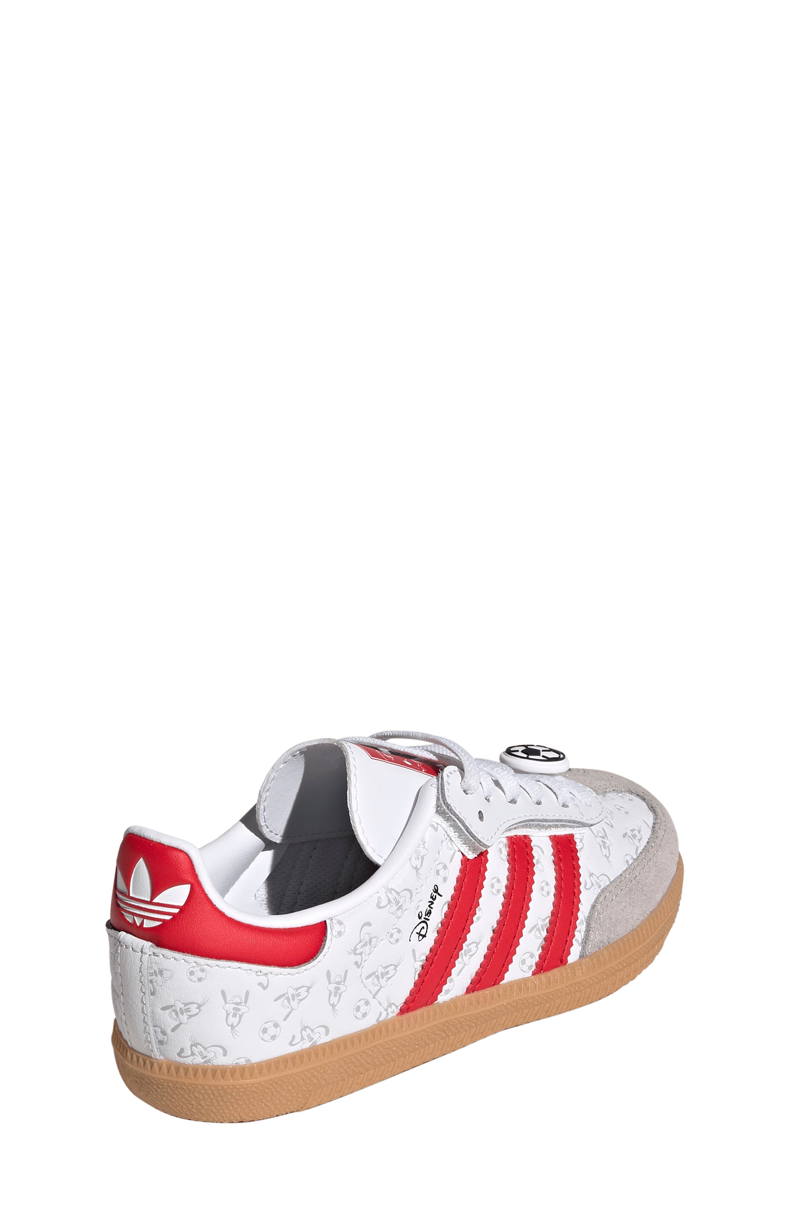 adidas x Disney Kids' Samba OG Sneaker, Alternate, color, White/ Scarlet/ Gum 3