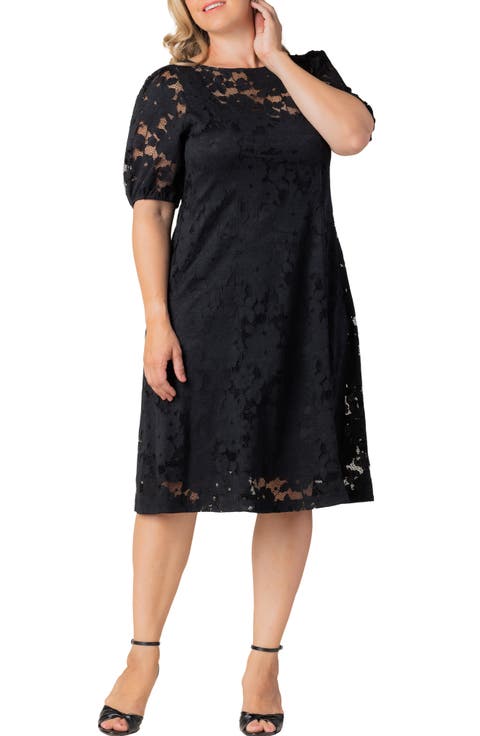 Emma Floral Lace Cocktail Midi Dress