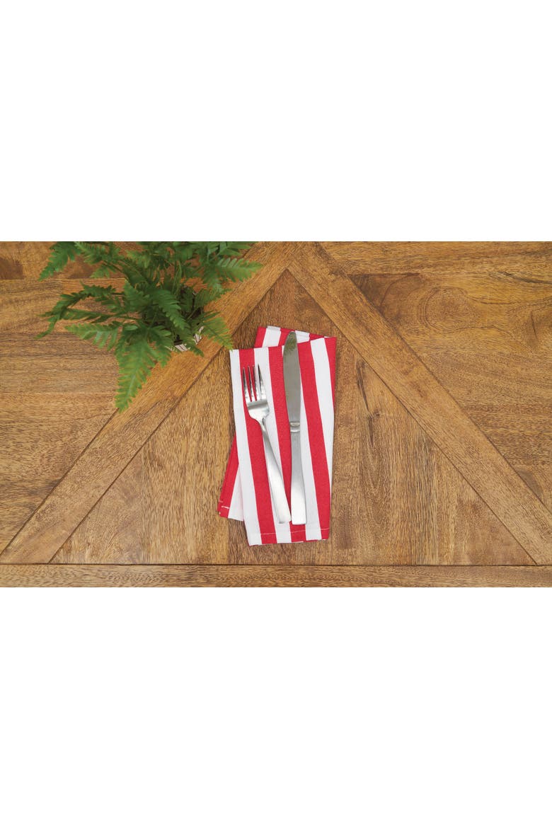Watermelon Whimsy Cotton Cloth Napkin Machine Washable Set of 6, Alternate, color, White