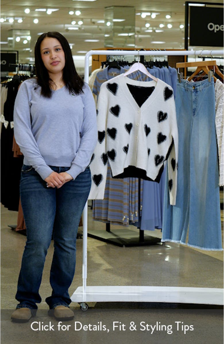 Scatter Heart Alpaca & Merino Wool Blend Cardigan, sales video thumbnail